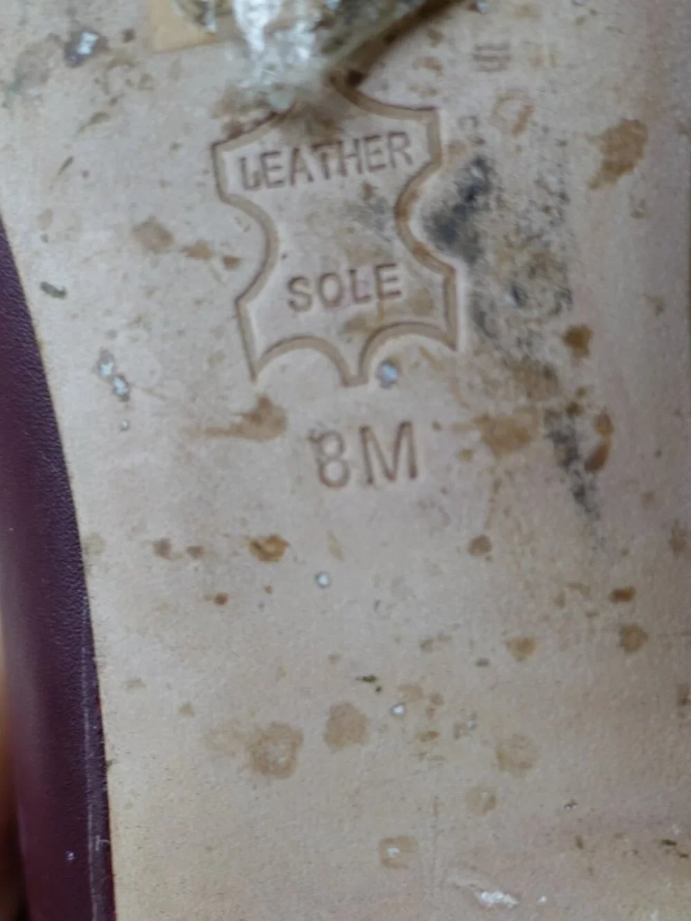 Tory Burch Burgundy Leather Cap Toe Reva Ballet Flats Size 8